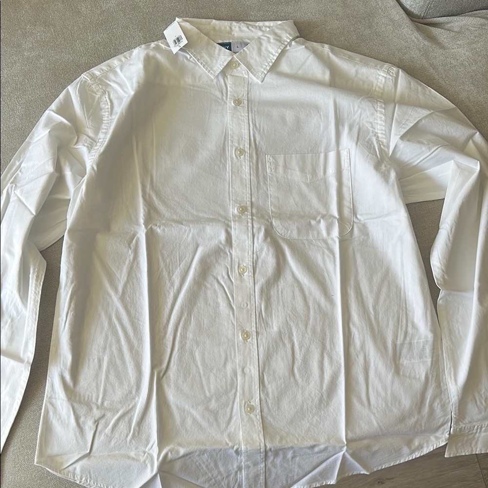 Old Navy Men's Classic White Button Down Shirt